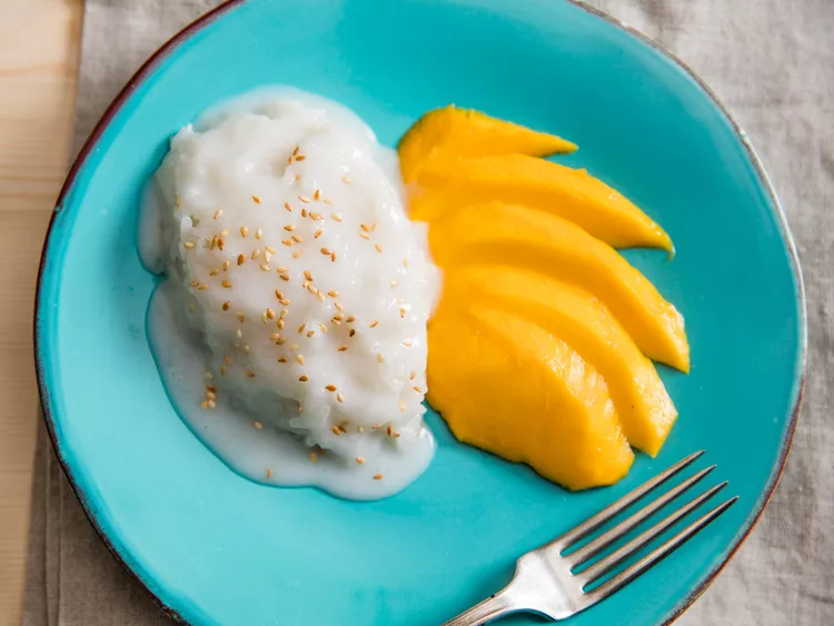 Mango Sticky Rice with Coconut Sauce