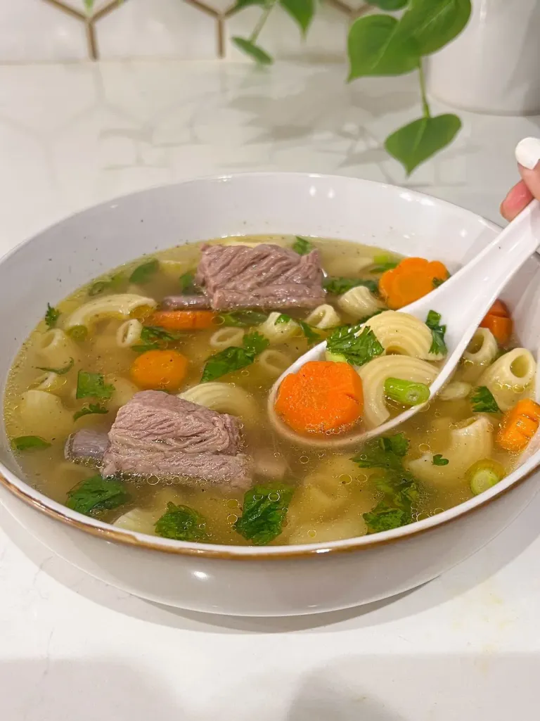 Vietnamese macaroni soup