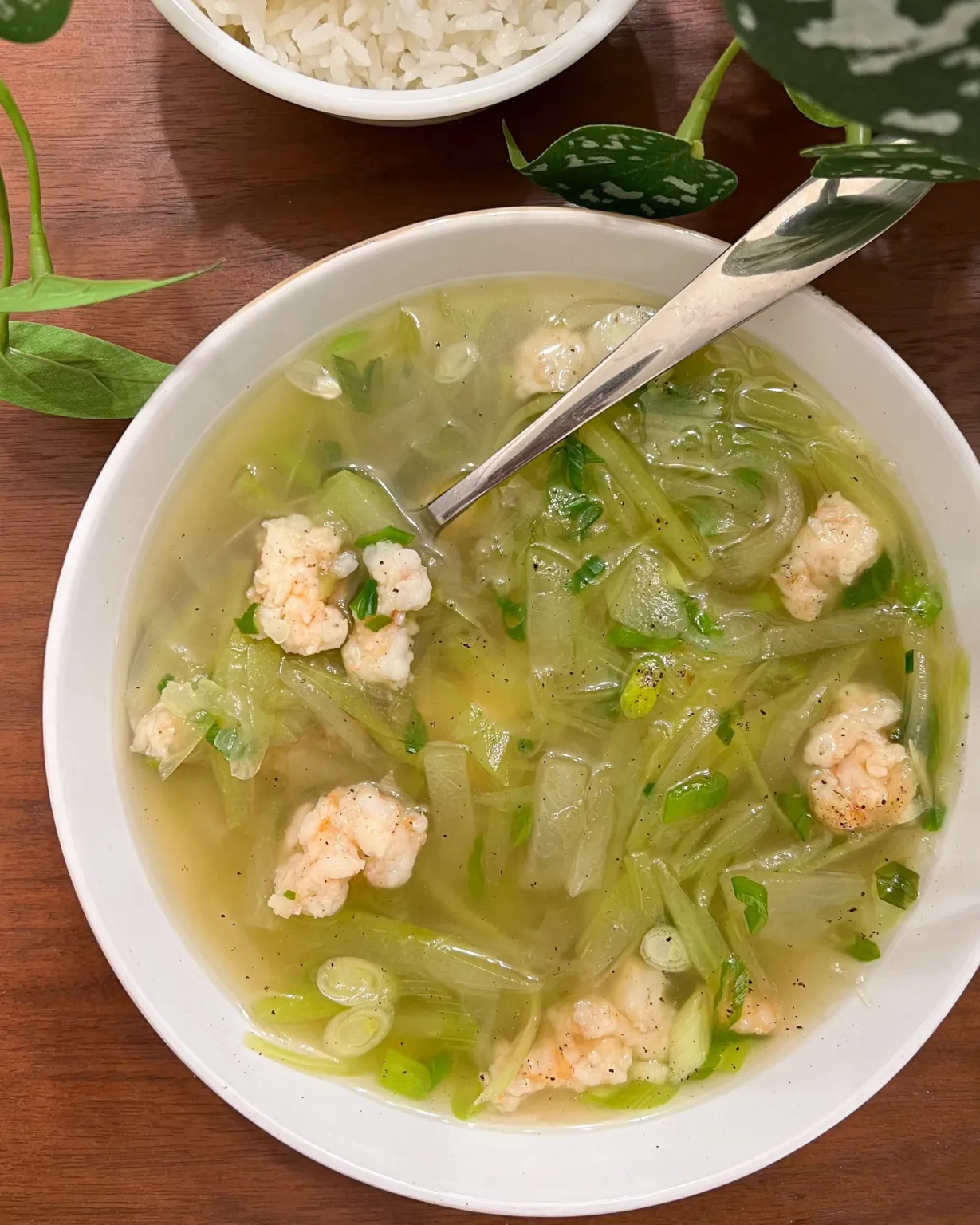 Vietnamese Opo Squash Soup (Canh Bầu Tôm)