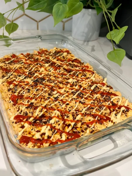 salmon sushi bake