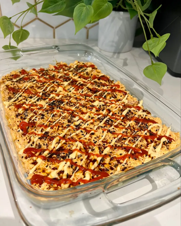 salmon sushi bake