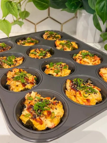 Spicy Crab Sushi Bake Cupcakes