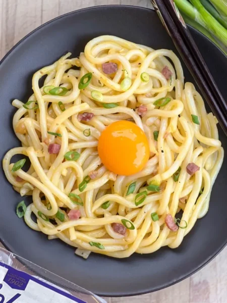 Udon Carbonara: Easy Japanese Twist on an Italian Classic