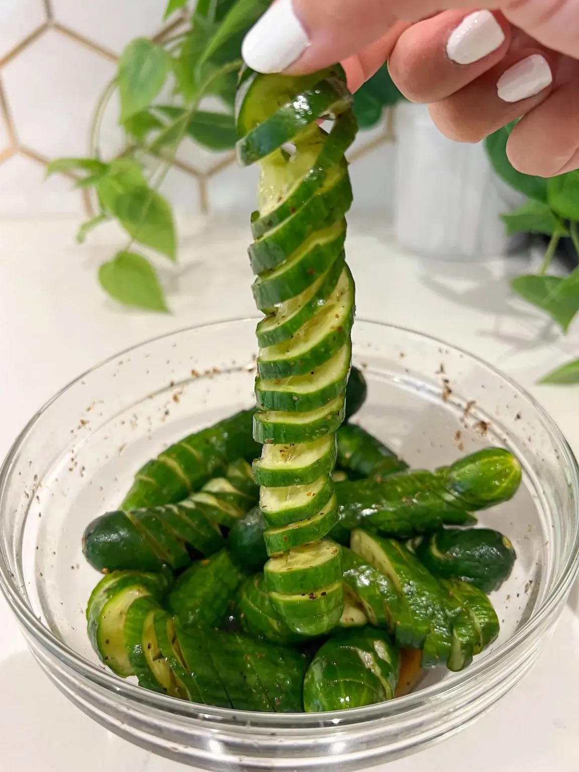 Mexican Cucumber Spirals — A Healthy Snack