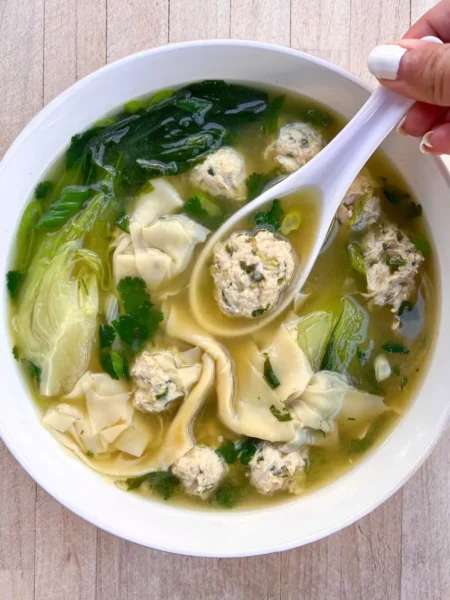 Deconstructed Wonton Soup