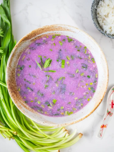 Vietnamese Purple Yam Soup (Canh Khoai Mỡ)