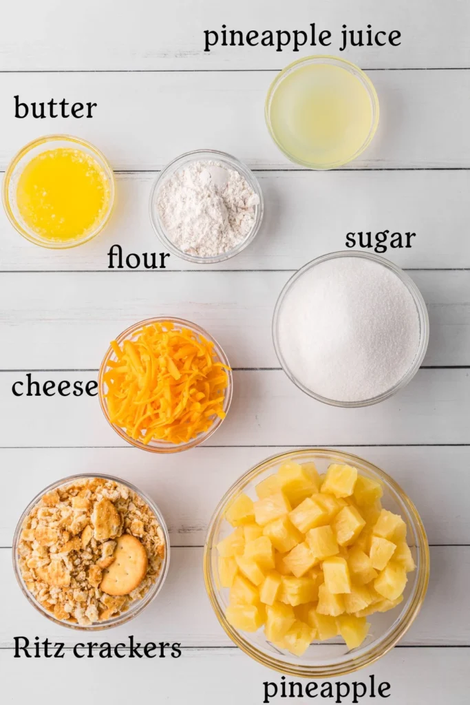 Ingredients for Pineapple Casserole