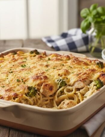 Chicken Broccoli Alfredo Bake