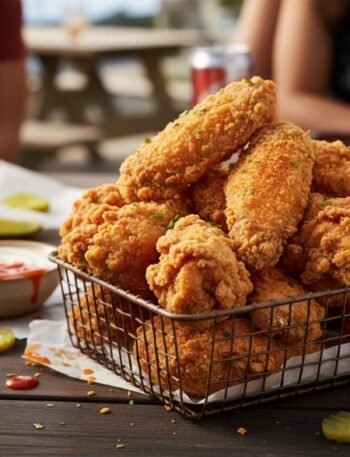 Crispy Fried Chicken Wings Breaded