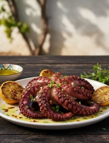 Grilled Octopus With Lemon & Oregano