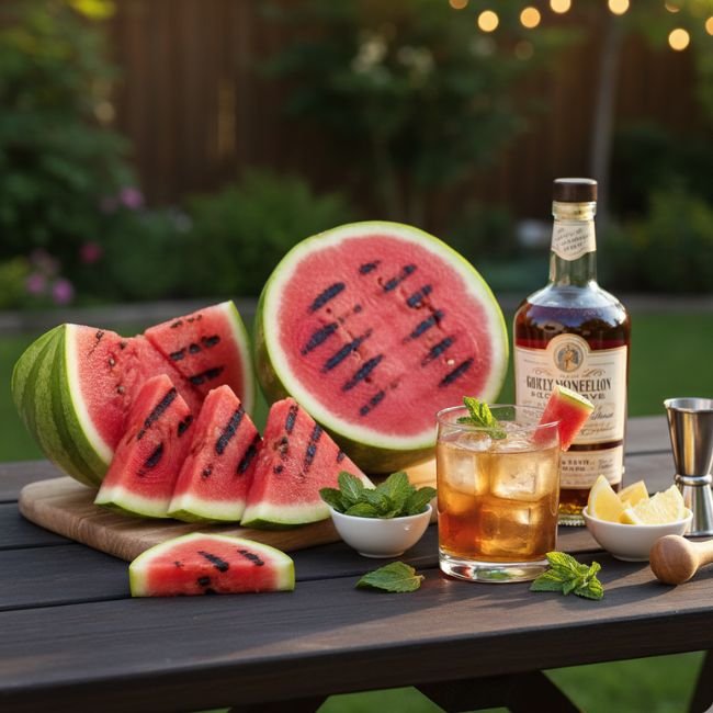  Grilled Watermelon Bourbon Smash