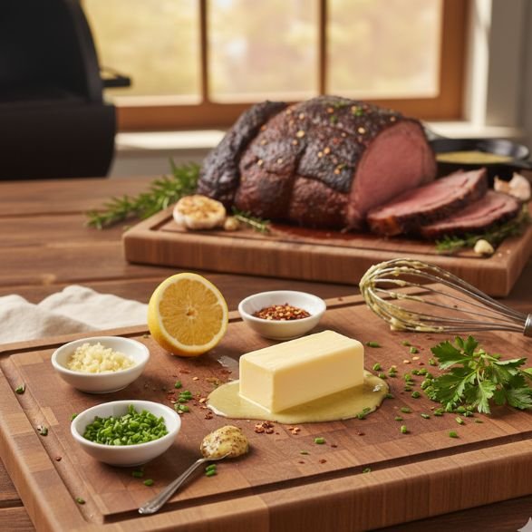 Smoked Prime Rib and Cowboy Butter