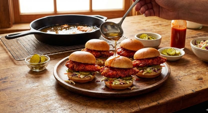 Nashville Hot Fried Dove Sliders