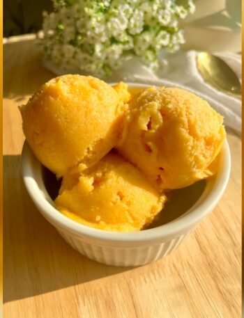 Three Ingredient Peach Sorbet