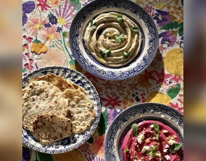 2 Ingredient Flatbreads With Beetroot Hummus Muhammara