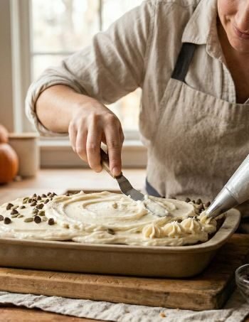 Chocolate Chip Pumpkin Cake With Cream Cheese Frosting