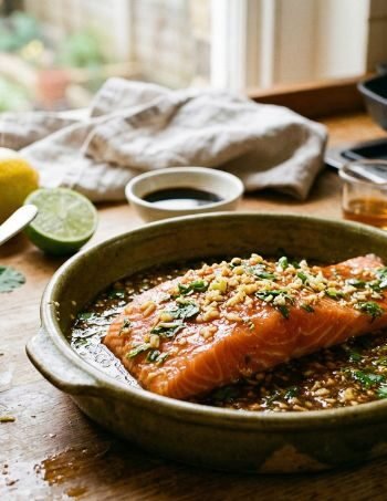 Ginger Garlic Salmon Marinade Grilled Baked Or Broiled