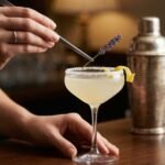 Lavender Lemon Drop Martini Vodka Cocktail