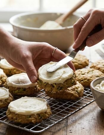 Moist Zucchini Cookies With Cream Cheese Frosting