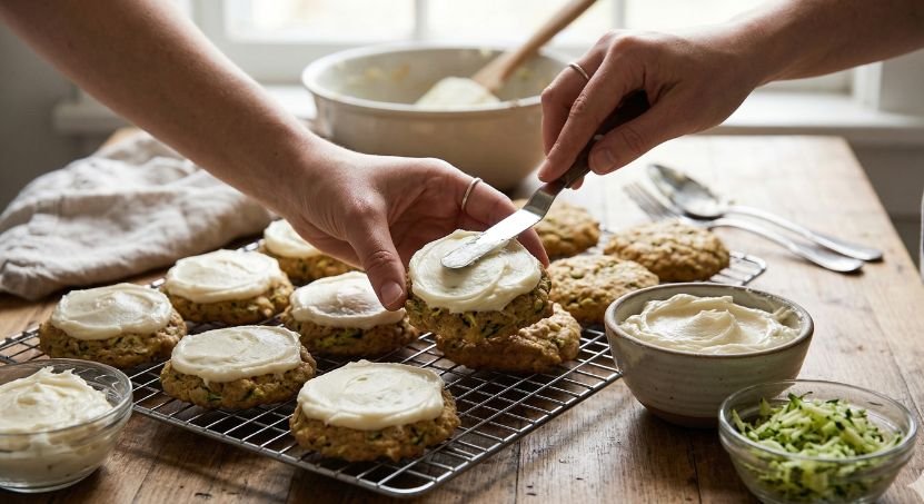 Moist Zucchini Cookies With Cream Cheese Frosting