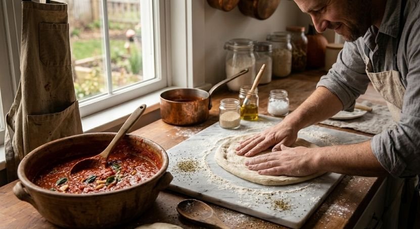 No Fail Pizza Dough And Homemade Sauce