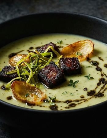 Potato Leek Black Pudding Soup