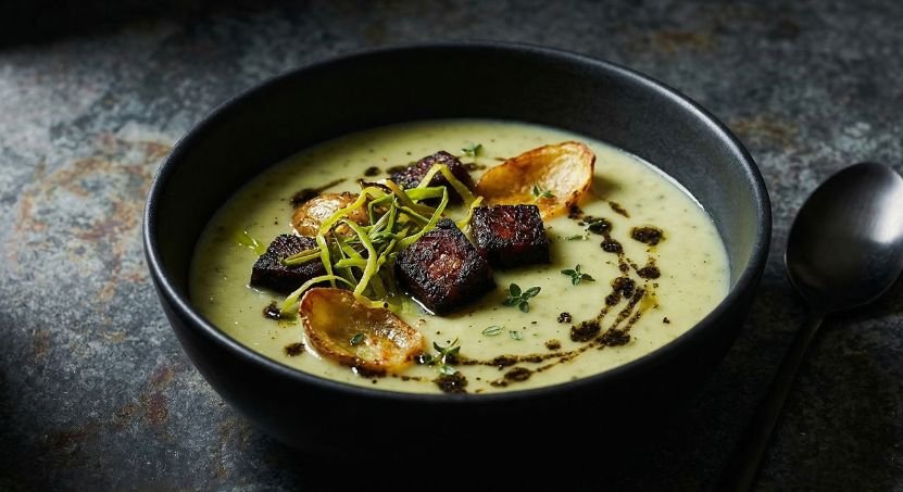 Potato Leek Black Pudding Soup