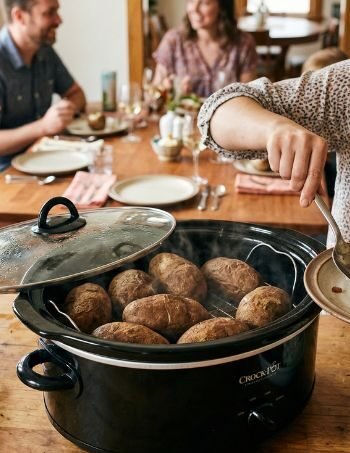Slow Cooker Baked Potatoes Easiest Side Dish Ever