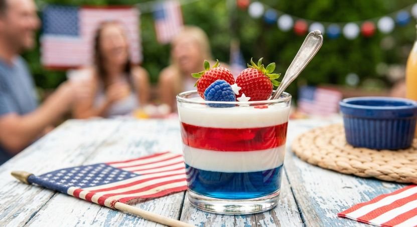Super Easy Patriotic 4th Of July Layered Jelly