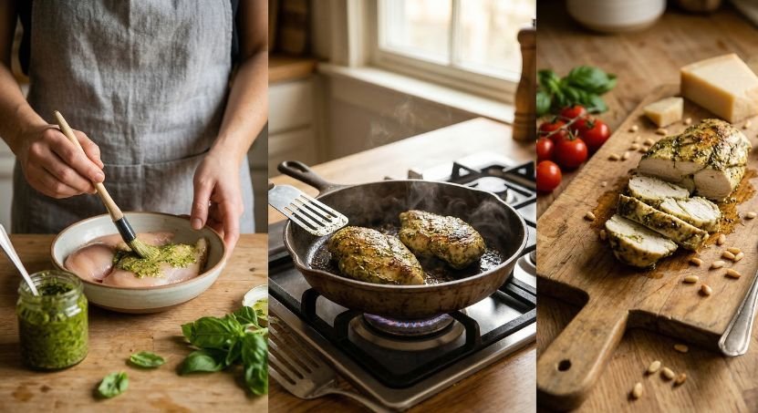 The Best Pesto Chicken Recipe In 3 Steps