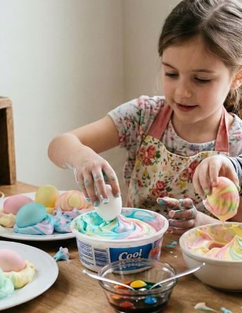 Whipped Cream Dyed Eggs Safer Alternative Shaving Cream Eggs