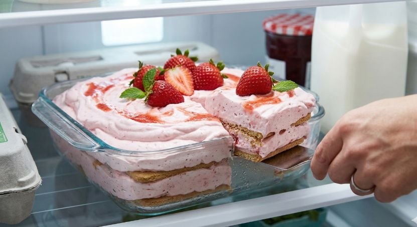 Whipped Strawberry Ice Box Cake No Bake