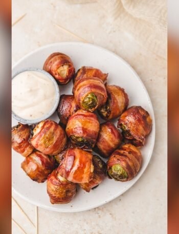 Air Fryer Bacon Wrapped Brussels Sprouts