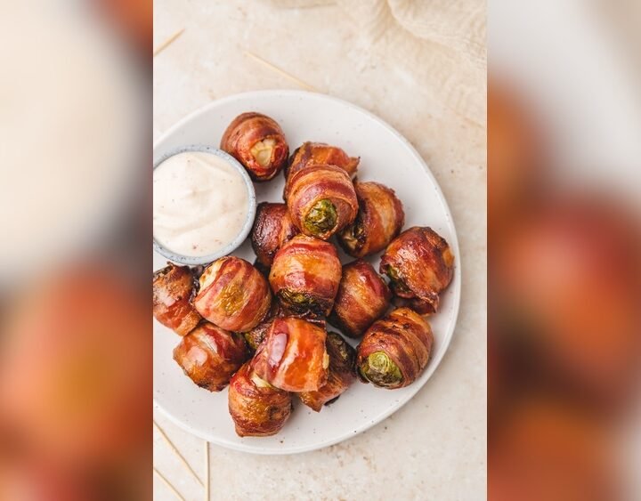 Air Fryer Bacon Wrapped Brussels Sprouts