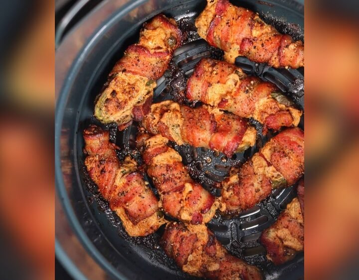 Air Fryer Bacon Wrapped Jalapeno Poppers