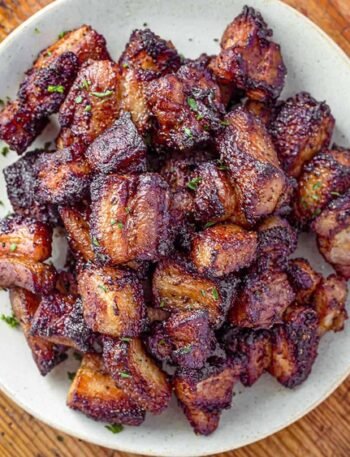 Air Fryer Pork Belly Bites