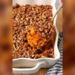 Bourbon Sweet Potato Casserole With Pecan Topping