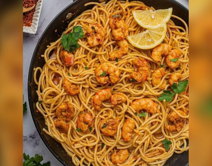 Cajun Shrimp Scampi Spicy Pasta Recipe