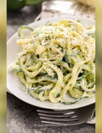 Creamy Zucchini Noodles Ready 3 Minutes