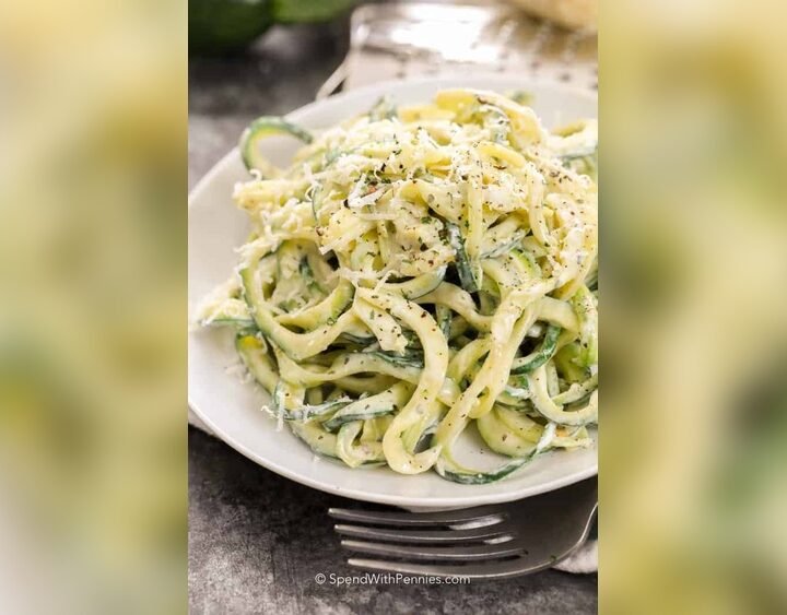 Creamy Zucchini Noodles Ready 3 Minutes