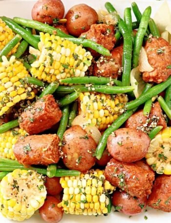 Green Plant And Corn Pan