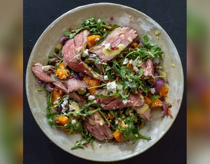 Grilled Lamb Roasted Veg Salad