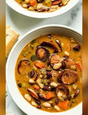 Hearty Bean Soup With Smoked Sausage