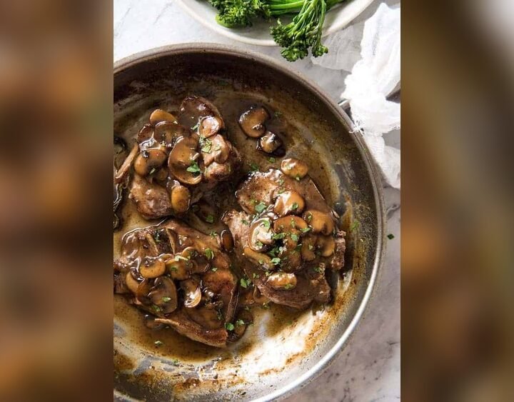 Honey Glazed Pork Chops With Mushrooms