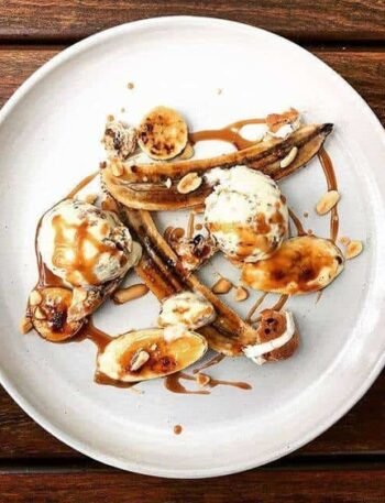 Hotcrossbun Oliveoil Icecream Saltedcaramelsauce