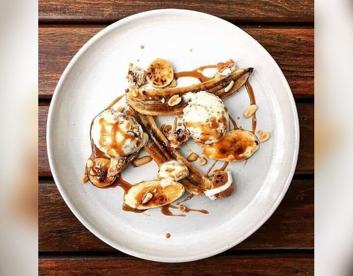 Hotcrossbun Oliveoil Icecream Saltedcaramelsauce