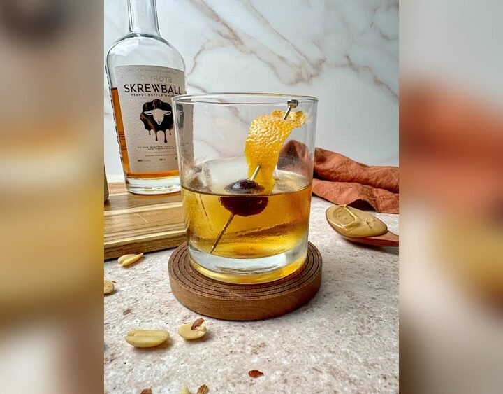 Peanut Butter Old Fashioned Skrewball Whiskey Cocktail