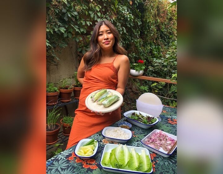 Poached Beef Rice Paper Rolls