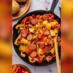 Sausage Skillet With Onions Peppers And Potatoes