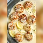 Seared Scallops In Lemon Wine Sauce